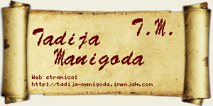 Tadija Manigoda vizit kartica